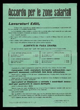 "Accordo per le zone salariali" - [1969]