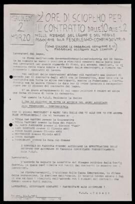 "2 ore di sciopero per il contratto" - 1983