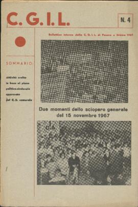 "Bollettino interno della Cgil di Pesaro e Urbino" - 1967