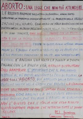 "Aborto: una legge che non può attendere"