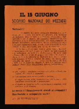 "Il 15 giugno sciopero nazionale dei mezzadri" - 1961