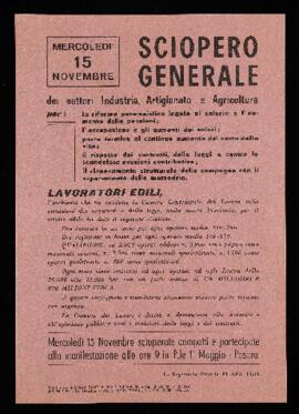 Sciopero generale dei settori industria, artigianato, agricoltura" [1967]