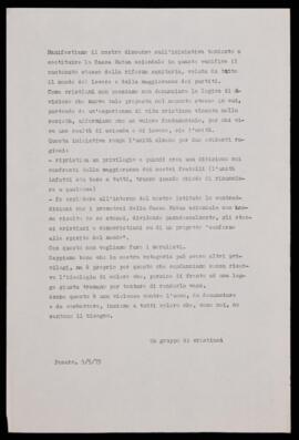 Manifestiamo il nostro dissenso
