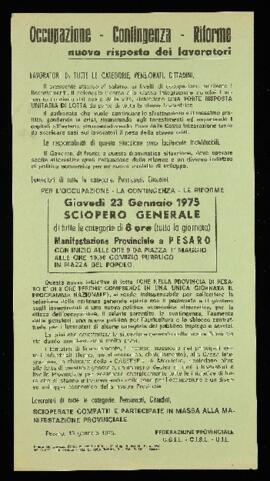 "Occupazione, contingenza, riforme nuova risposta dei lavoratori" - 1975