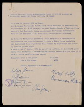 Accordo lavoratori panettieri - 1956