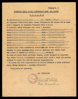 "Verbale n. 3" - 1947