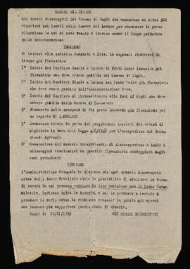 "Ordine del giorno" - 1952