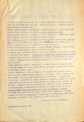 "Chi paga i loro sbagli"