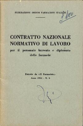 Contratto nazionale normativo di lavoro per il personale laureato e diplomato delle farmacie