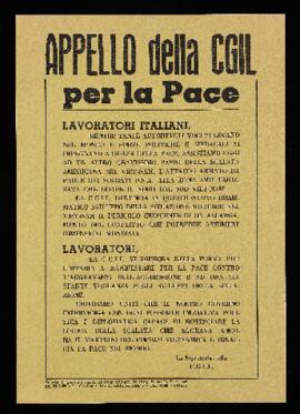 "Appello della Cgil per la pace" [1967]