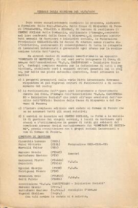 "Verbale della riunione"