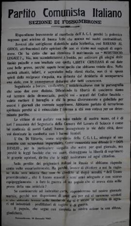 Risposta al manifesto dell'Azione cattolica