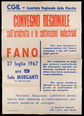 "Convegno regionale sull'ortofrutta e le coltivazioni industriali" - 1967
