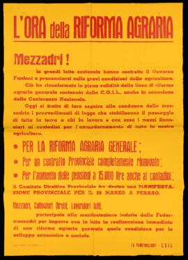 "L'ora della riforma agraria" - [196-]
