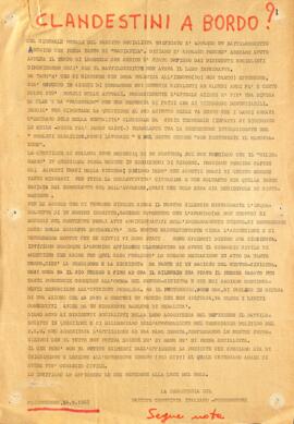 "Clandestini a bordo?"