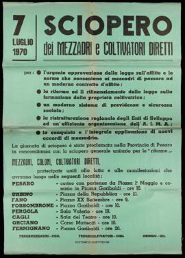 "Sciopero dei mezzadri e coltivatori diretti" - 1970