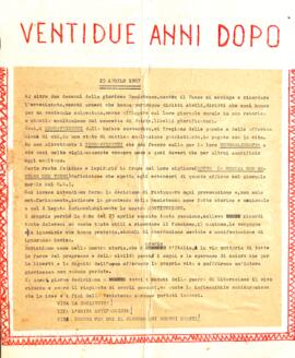 "Ventidue anni dopo"