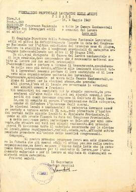"2° Congresso nazionale unitario dei lavoratori edili e affini"