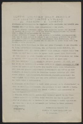 "Lotta unitaria dalla fabbrica alla società contro l'attacco di padroni e goveno" - 1975
