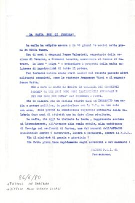 "La mafia non ci fermerà"