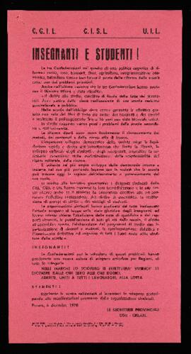 "Insegnanti e studenti!" - 1970