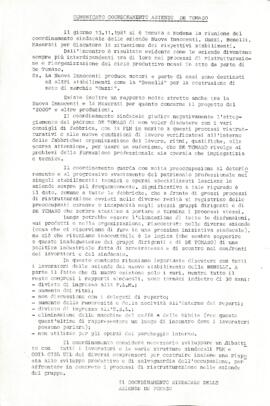 "Comunicato coordinamento aziende De Tomaso" - 1981
