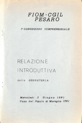 "Relazione introduttiva" - 1981