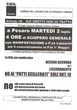 "Articolo 18: sui diritti non si tratta" - 2002