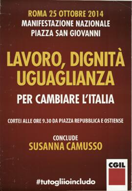 “Lavoro, dignità uguaglianza” - 2014