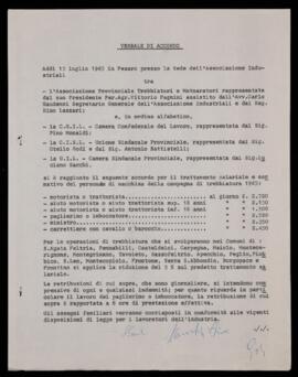 Accordo personale di trebbiatura - 1965
