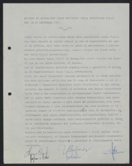 Verbale e accordo di attuazione delle decisioni della Segreteria Flc - 1975