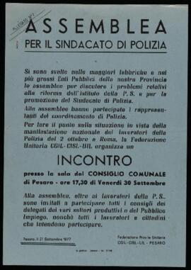 "Assemblea per il Sindacato di polizia"