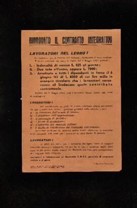 "Rinnovato il contratto integrativo" - 1963