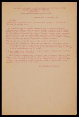 Ordine del giorno votato dal Circolo F.lli Rinaldi
