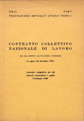 Contratto collettivo nazionale di lavoro da valere per gli addetti all'industria cotoniera