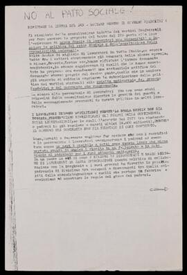 "No al patto sociale!" - 1982