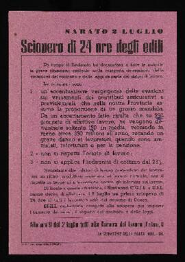 "Sciopero di 24 ore degli edili" - [1960]