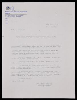 "Nota sullo sciopero dell'artigianato" - 1988