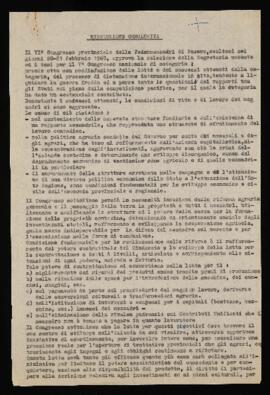 "Risoluzione conclusiva" - 1960