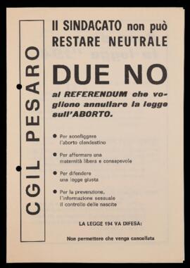 "Il sindacato non può restare neutrale" - [1981]