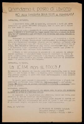 "Difendiamo il posto di lavoro" - 1977
