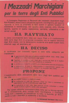 "I mezzadri marchigiani per le terre degli Enti pubblici" - [1962]
