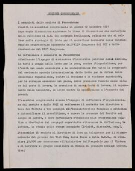 "Mozione congressuale"