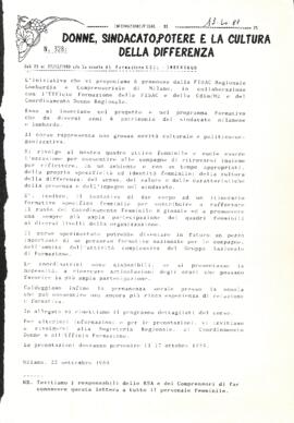 "Donne, sindacato, potere e la cultura della differenza"