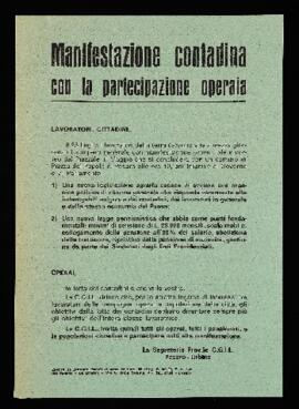 "Manifestazione contadina con la partecipazione operaia" - [1968]
