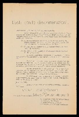 "Basta con le discriminazioni" - [1967]