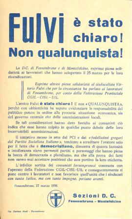 "Fulvi è stato chiaro! non qualunquista!"