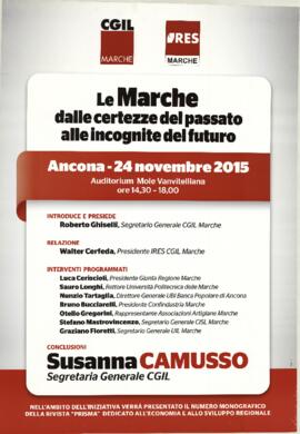 “Le Marche dalle certezze del passato alle incognite del futuro” - 2015