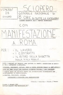 "Sciopero generale nazionale di 8 ore" - 1982