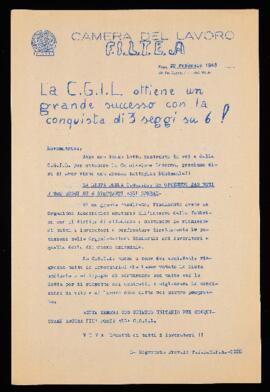 "La Cgil ottiene un grande successo" - 1968